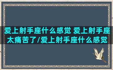 爱上射手座什么感觉 爱上射手座太痛苦了/爱上射手座什么感觉 爱上射手座太痛苦了-我的网站